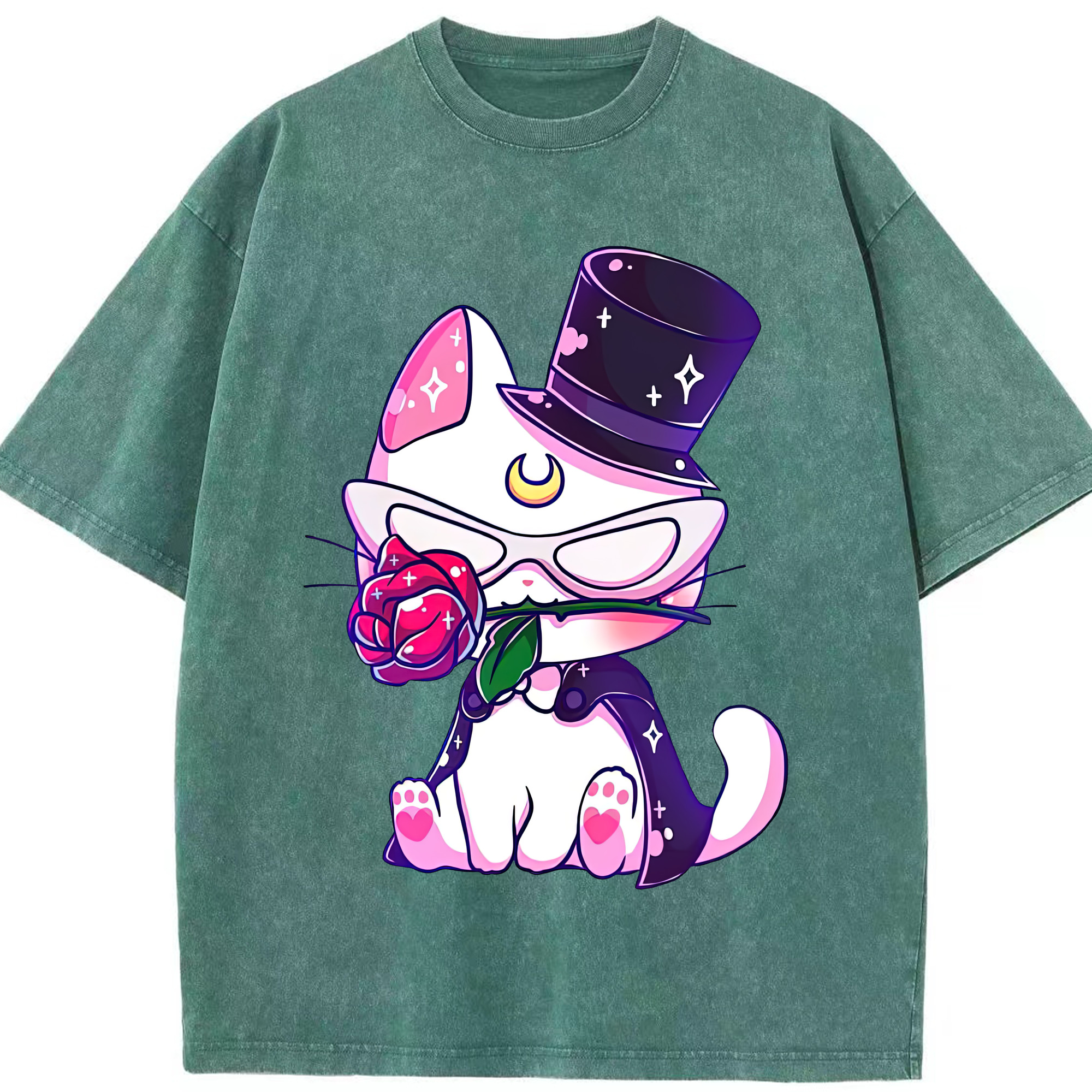 （画像用） 美少女戦士セーラームーン Sailor Moon 綿100% ヴィンテージ風 半袖Tシャツ（フロントプリント）